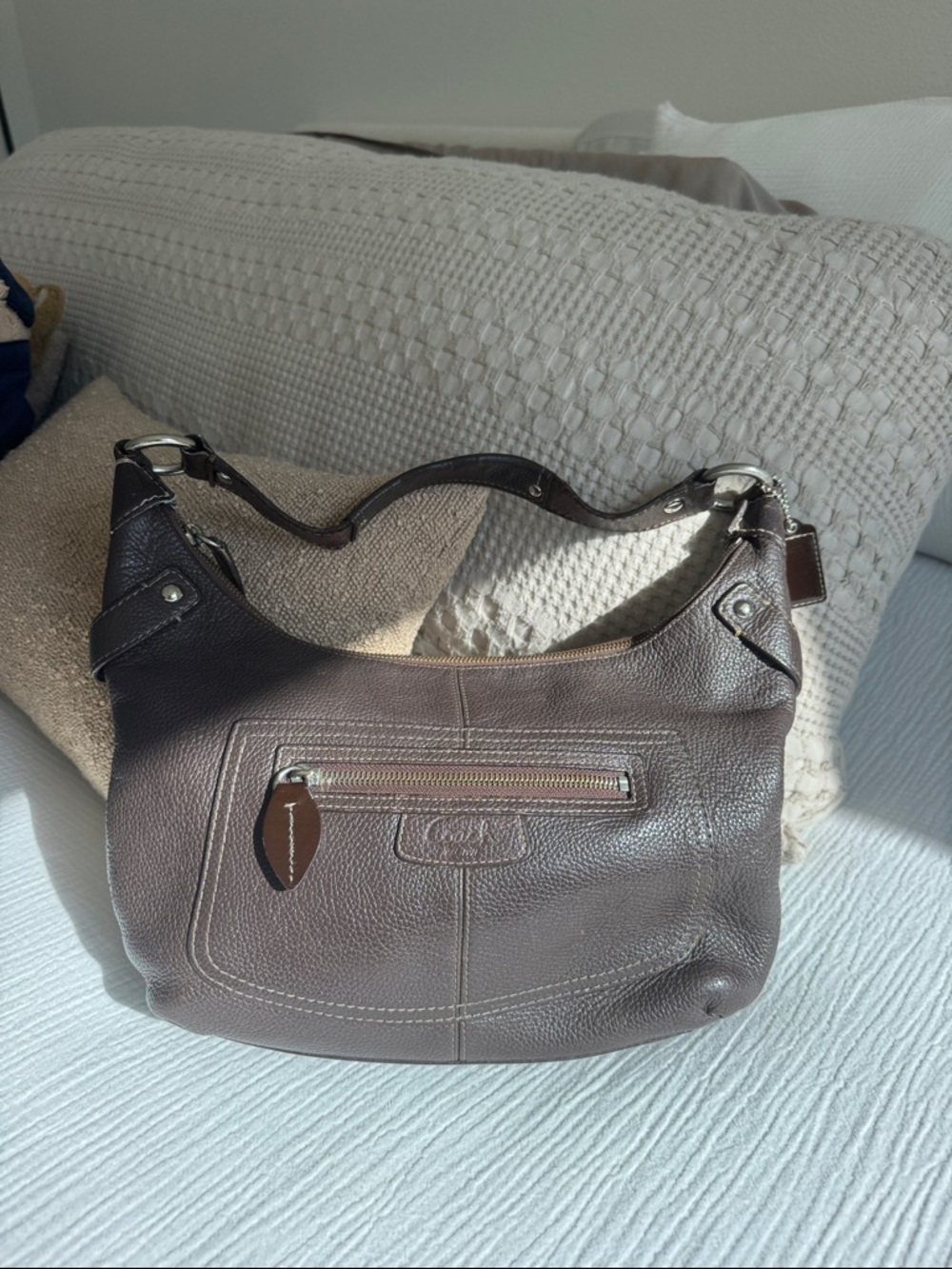 🛑 SOLD 🛑 COACH Brown Pebbled Leather Hobo Bag Y2K Slouchy Shoulder Purse